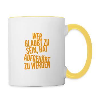 Development is always possible - Contrasting Mug - white/yellow - Right