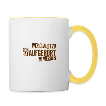 Unfolding is always possible - Contrasting Mug - white/yellow - Right