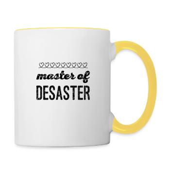 Le chaos, c’est mon truc - Mug contrasté - blanc/jaune - Droite