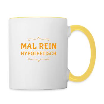 Let's be hypothetical - Contrasting Mug - white/yellow - Right