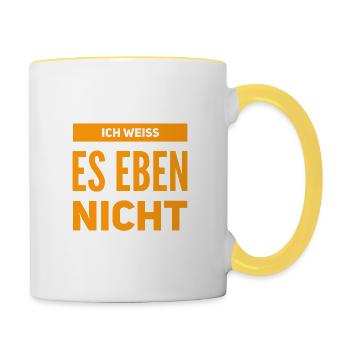 I have no idea - Contrasting Mug - white/yellow - Right
