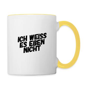 Ignorance - Contrasting Mug - white/yellow - Right