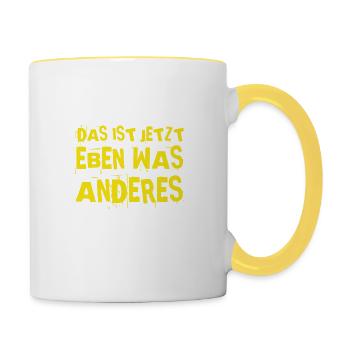 J’ai changé d’avis - Mug contrasté - blanc/jaune - Droite