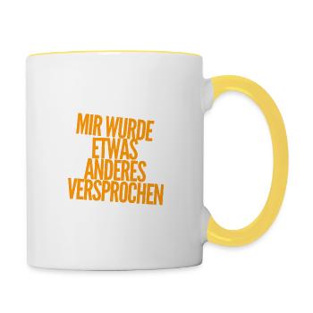 that wasn't the deal - Contrasting Mug - white/yellow - Right