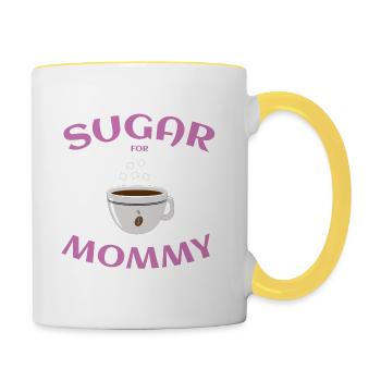 Sugar Mommy - Tasse zweifarbig - Weiß/Gelb - Rechts