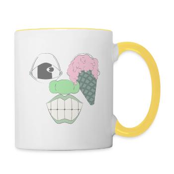 A CLASSIC - Contrasting Mug - white/yellow - Right