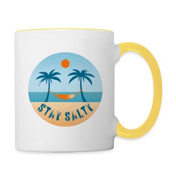 Stay Salty - Contrasting Mug - white/yellow - Right