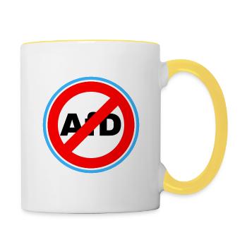 AFD Verbot - Tasse zweifarbig - Weiß/Gelb - Rechts