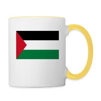 Palestine flag - palästinensische Flagge - Contrasting Mug - white/yellow - Right