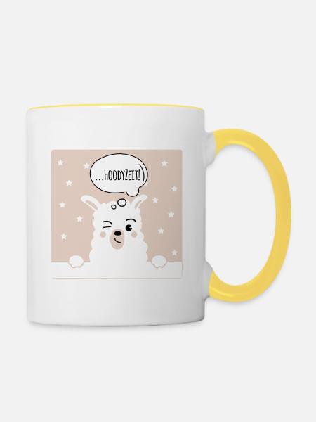 HoodyTime Rose - Mug contrasté - blanc/jaune