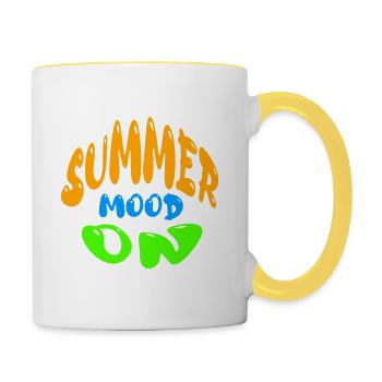 Summer Mood On - Contrasting Mug - white/yellow - Right
