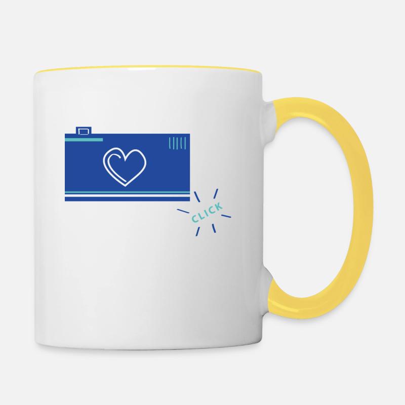CLICK - Contrasting Mug - white/yellow