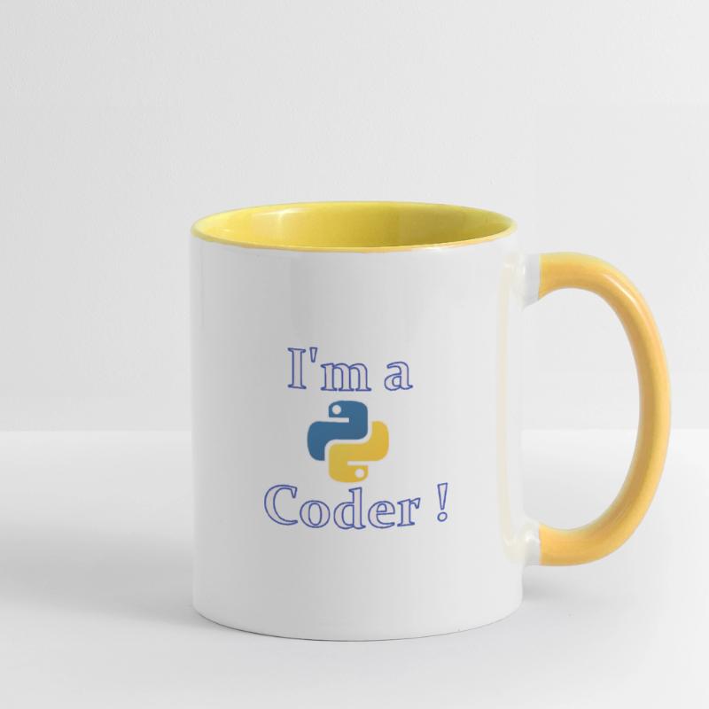 iam python coder Mug contrasté