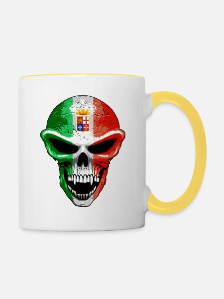 italy - Tasse zweifarbig - Weiß/Gelb