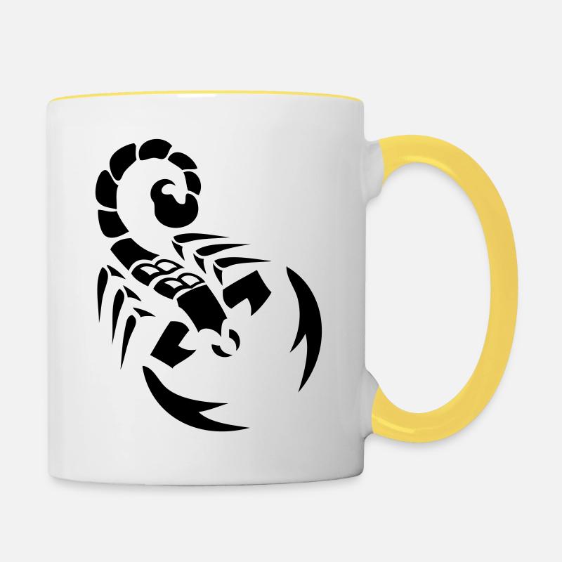 scorpion - Mug contrasté - blanc/jaune