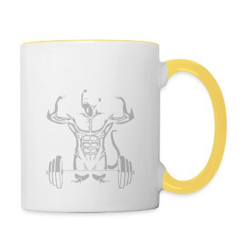 Gym Rat - Contrasting Mug - white/yellow - Right
