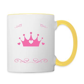 Septembre - Princess - Anniversaire - 2 - Contrasting Mug - white/yellow - Right