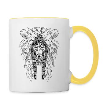 indian - Contrasting Mug - white/yellow - Right
