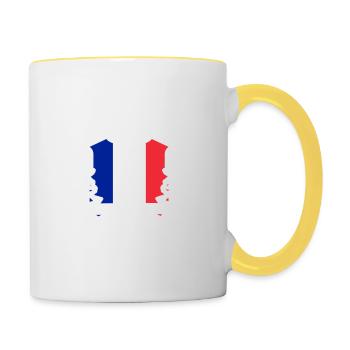 La France - Mon Pays - Ma Patrie - Contrasting Mug - white/yellow - Right