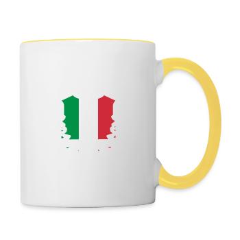 Italia - Il mio paese - La mia patria - Tasse zweifarbig - Weiß/Gelb - Rechts