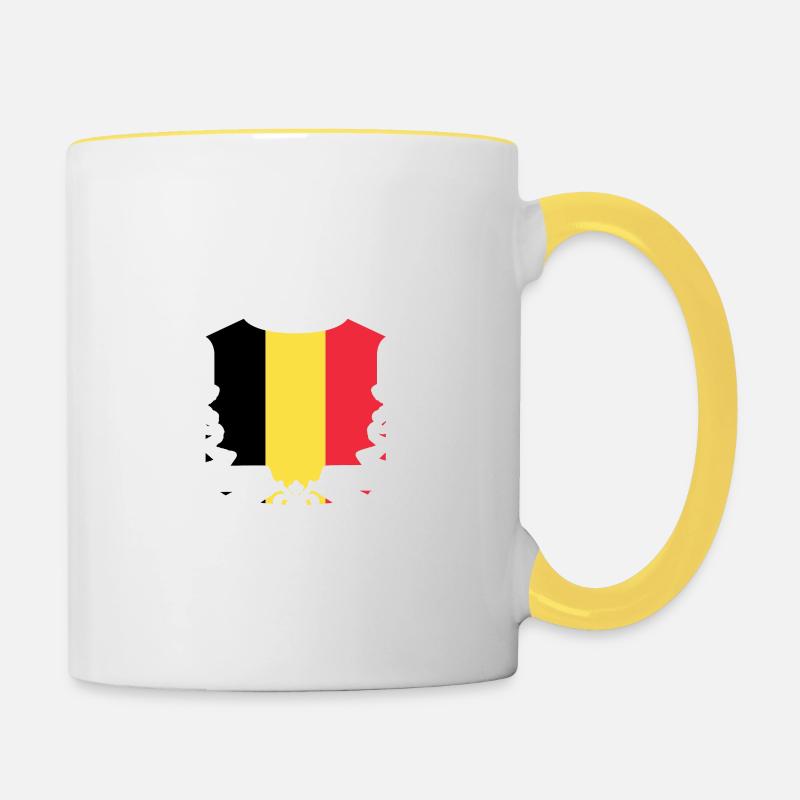 Belgique - Belgique - Belgium - Mug contrasté - blanc/jaune