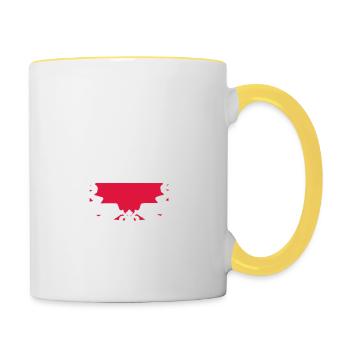 Polska - Poland - Polen - Tasse zweifarbig - Weiß/Gelb - Rechts