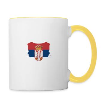 Srbija - Serbia - Serbien - Mug contrasté - blanc/jaune - Droite