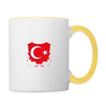 Türkiye -Turkey - Türkei - Mug contrasté - blanc/jaune - Droite