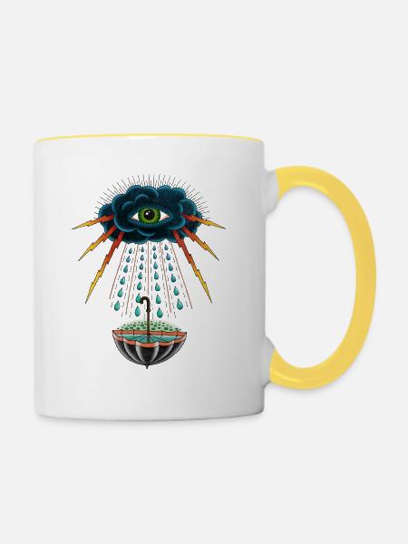 Thunder - Tasse zweifarbig - Weiß/Gelb