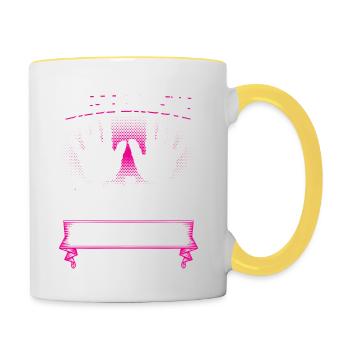 PATRICK - Brüste - Tasse zweifarbig - Weiß/Gelb - Rechts
