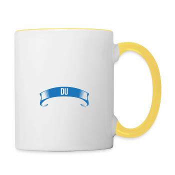 Meilleur Doudou du monde homme - Mug contrasté - blanc/jaune - Droite