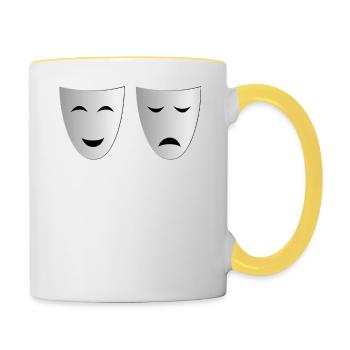 Theater - Tasse zweifarbig - Weiß/Gelb - Rechts