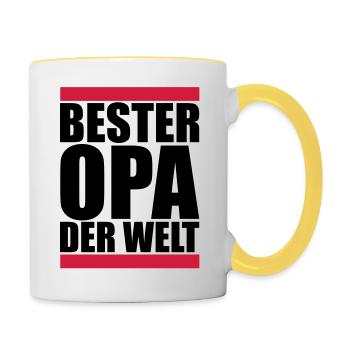 Papy - Mug contrasté - blanc/jaune - Droite