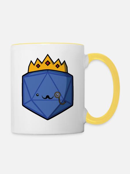 Dice King - Tasse zweifarbig - Weiß/Gelb