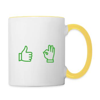 Trust me - Contrasting Mug - white/yellow - Right