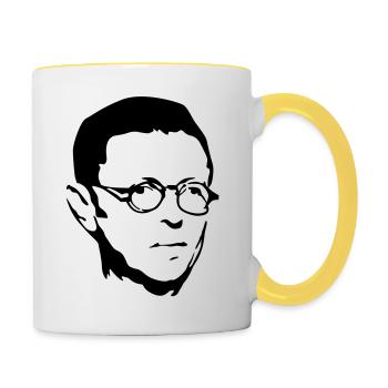 Philosophie - Tasse zweifarbig - Weiß/Gelb - Rechts