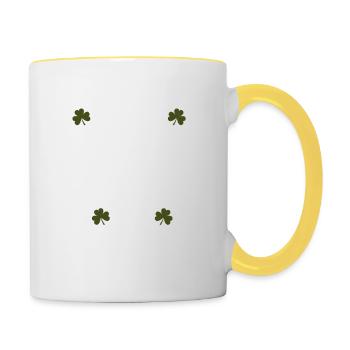 IRISH I CAN DRINK - Contrasting Mug - white/yellow - Right