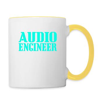 Tontechniker, Techniker - Tasse zweifarbig - Weiß/Gelb - Rechts