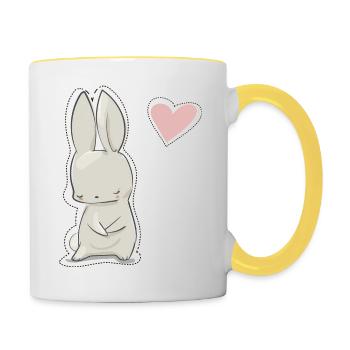 hare - Contrasting Mug - white/yellow - Right