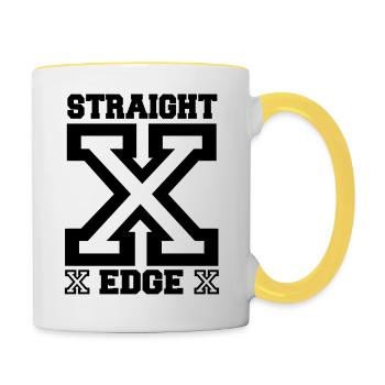 straight edge - Tasse zweifarbig - Weiß/Gelb - Rechts