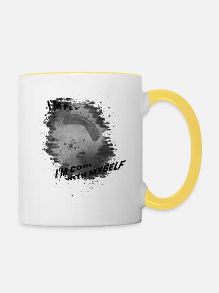im cool - Tasse zweifarbig - Weiß/Gelb