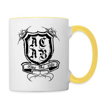 acab - Tasse zweifarbig - Weiß/Gelb - Rechts