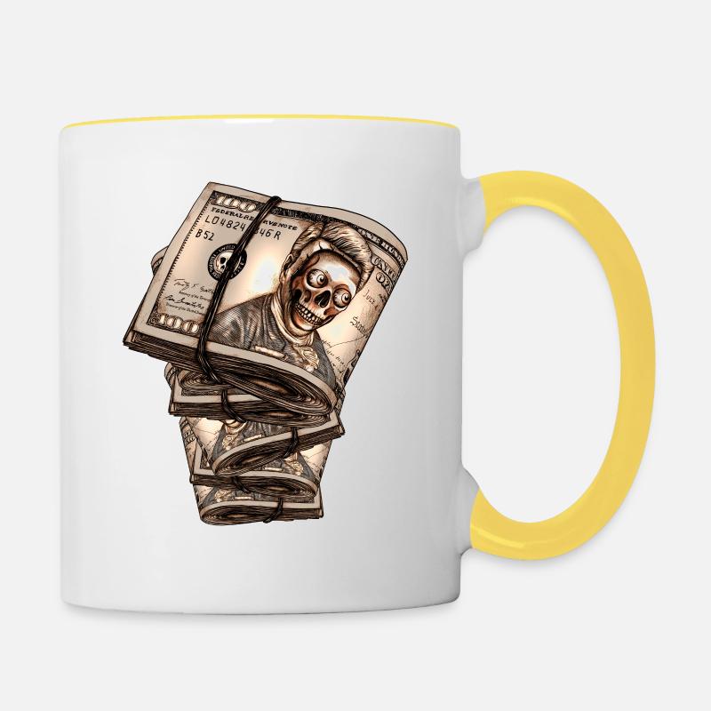 Dollars - Contrasting Mug - white/yellow