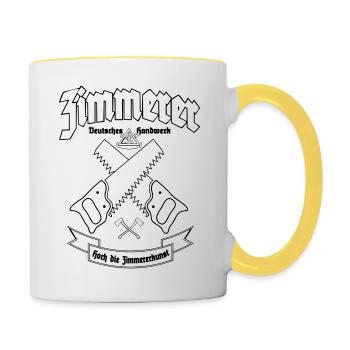 Zimmerer - Tasse zweifarbig - Weiß/Gelb - Rechts
