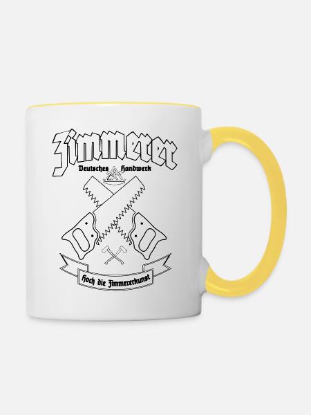 Zimmerer - Tasse zweifarbig - Weiß/Gelb