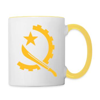 angola - Mug contrasté - blanc/jaune - Droite