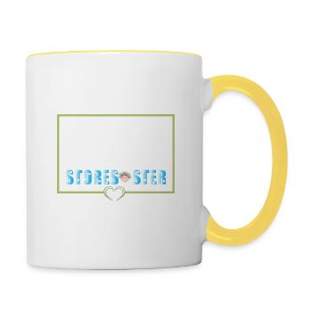 Meilleure grande soeur du monde - Mug contrasté - blanc/jaune - Droite