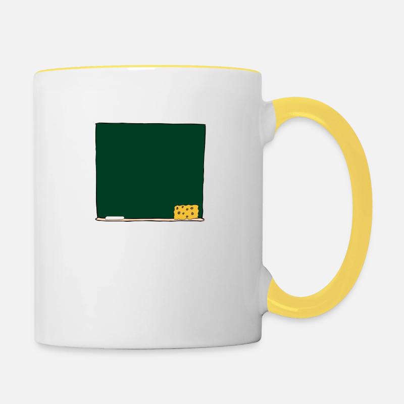 Tafel - Tasse zweifarbig - Weiß/Gelb