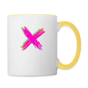 marque - Mug contrasté - blanc/jaune - Droite