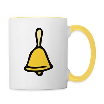 Bell jar - Contrasting Mug - white/yellow - Right